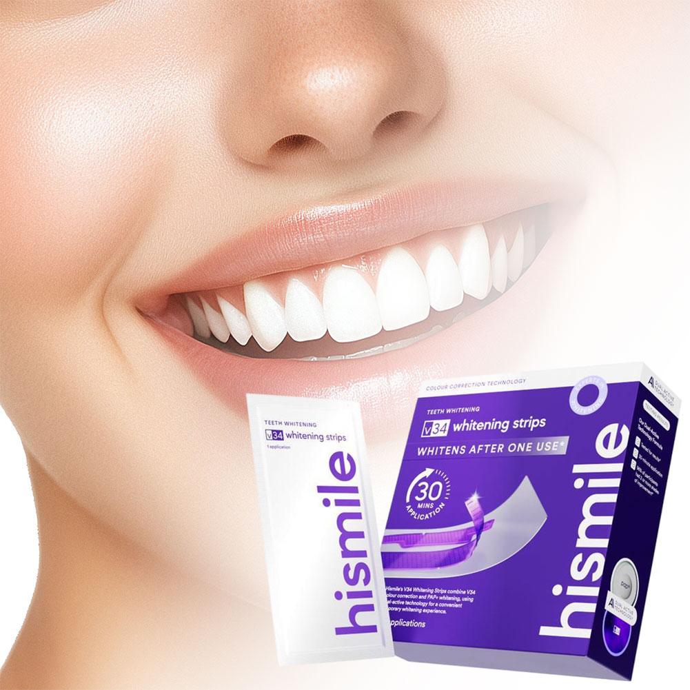 Teeth Whitening Hismile - Purple Removes Yellow Tooth Stains Strips