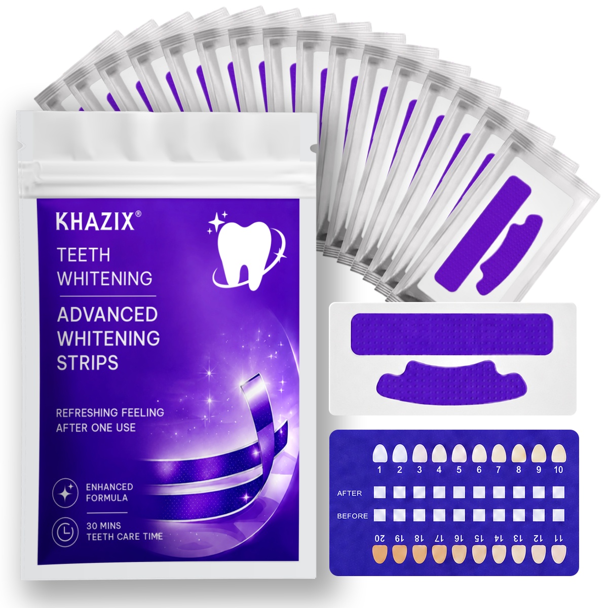 Teeth Whitening Strips Permanent - 1/7 Pairs Teeth Whitening Strips for