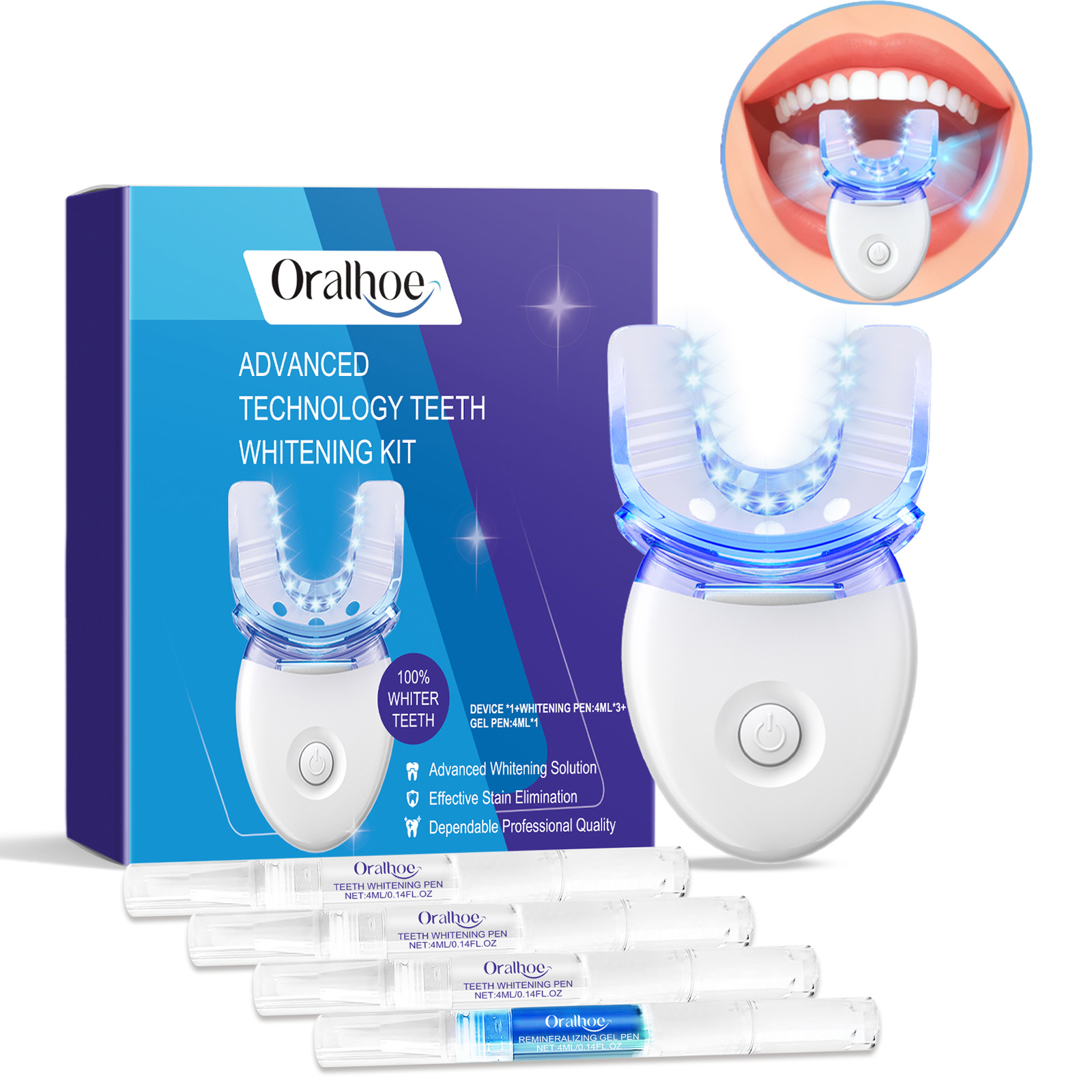 Teeth Whitening Hismile - Professional Teeth Whitening LED Light Kit