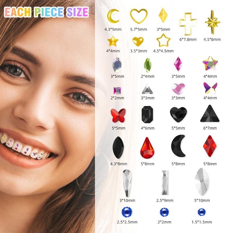 1 Set Dental Tooth Gems Crysta - Tooth Gem Kit 评论和价格