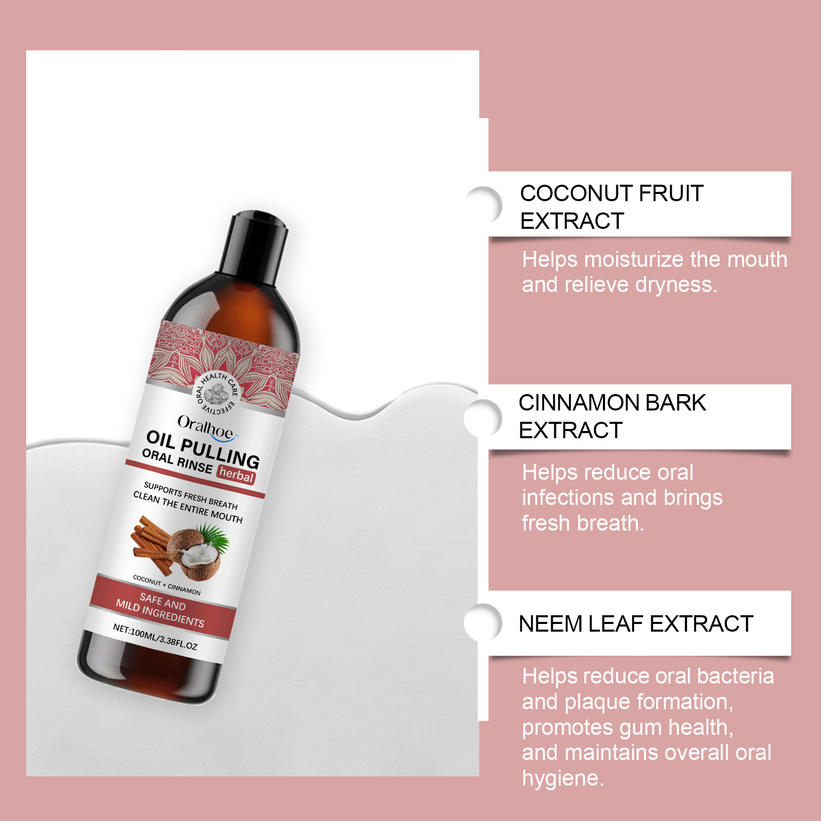 Coconut Pulling Oil Mouthwash  - Teeth Whitening Oil Pulling 评论和价格