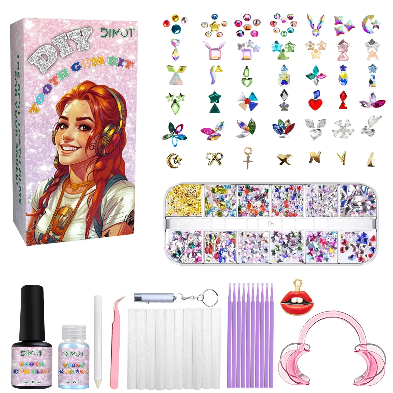Tooth Jewelry Kit DIY Teeth Ge - Tooth Gem Kit 评论和价格