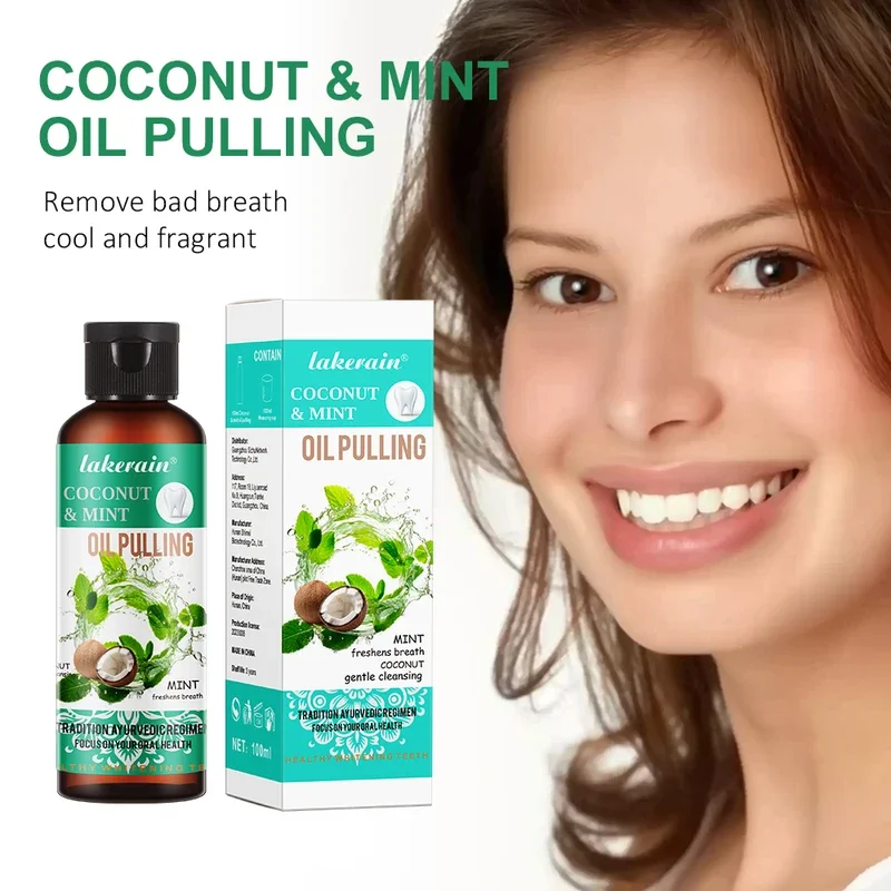 60/100/200/250ml Coconut Mint  - Teeth Whitening Oil Pulling 评论和价格