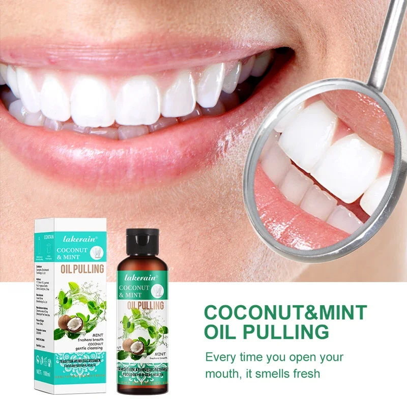 60/100/200/250ml Coconut Mint  - Teeth Whitening Oil Pulling 评论和价格