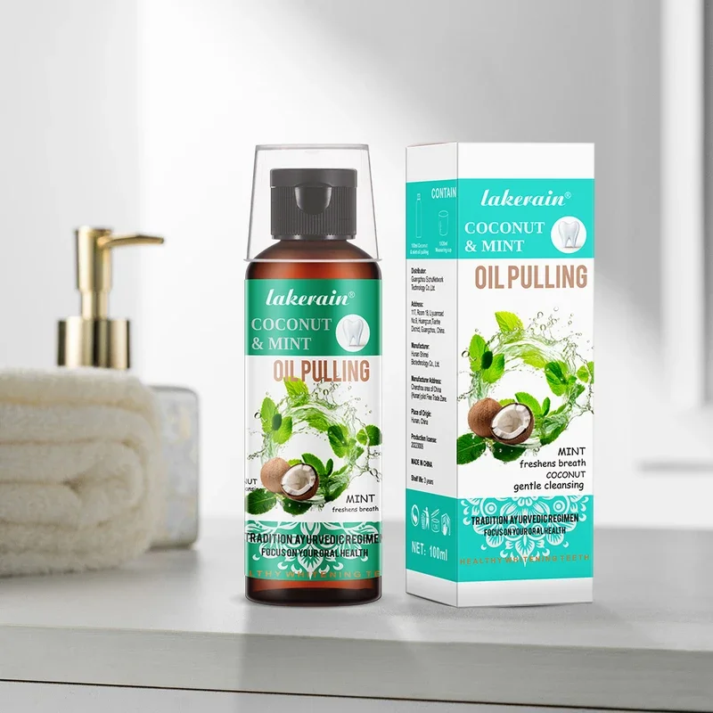 60/100/200/250ml Coconut Mint  - Teeth Whitening Oil Pulling 评论和价格