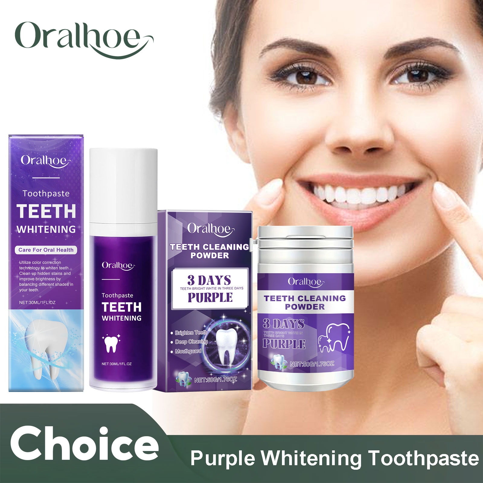 Purple Corrector Teeth Whiteni - Teeth Whitening Hismile 评论和价格