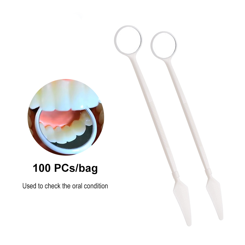 100Pcs/bag Dental Oral Mirror  - Teeth Whitening For Photos 评论和价格