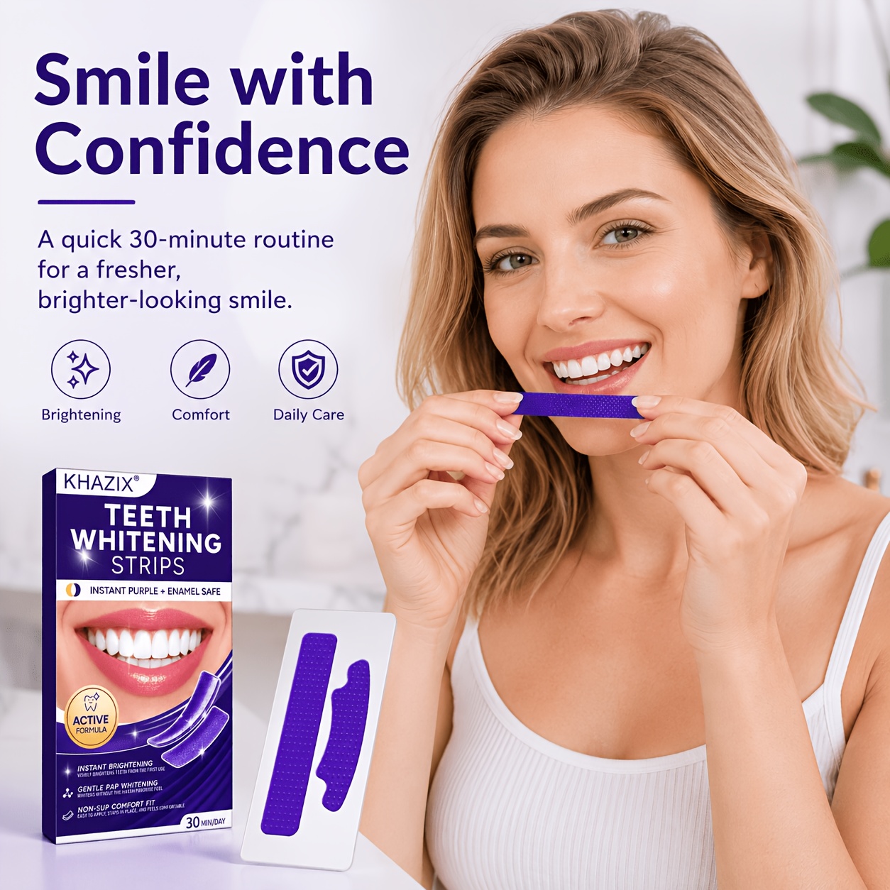 5/10pairs Purple Teeth Whiteni - Teeth Whitening Strips Permanent 评论和价格