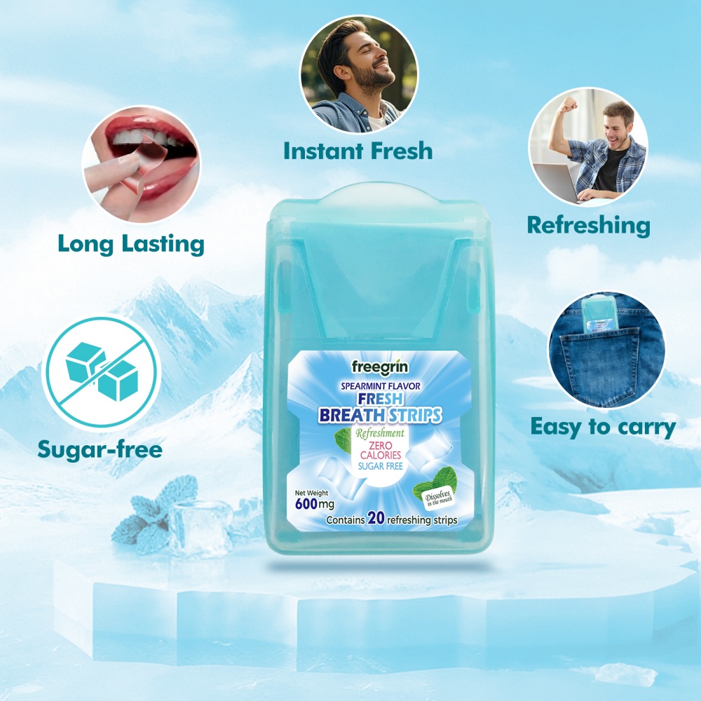 FREEGRIN Spearmint Flavored Fr - Teeth Whitening Strips Permanent 评论和价格