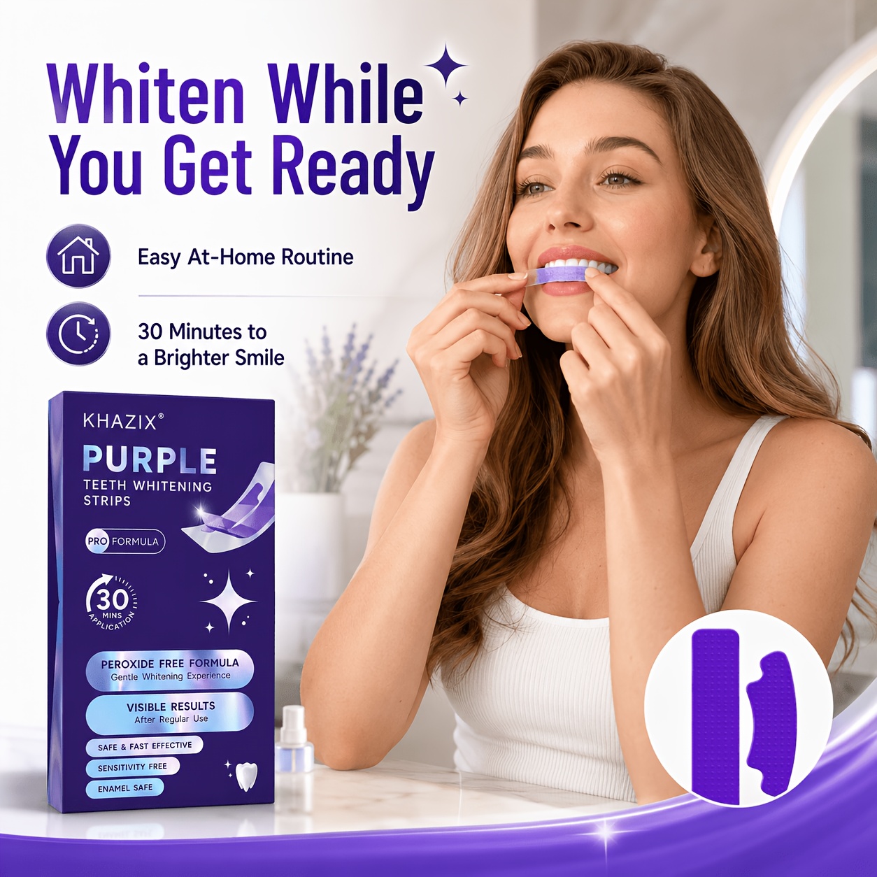 1/10pairs Purple Teeth Whiteni - Teeth Whitening Strips Permanent 评论和价格