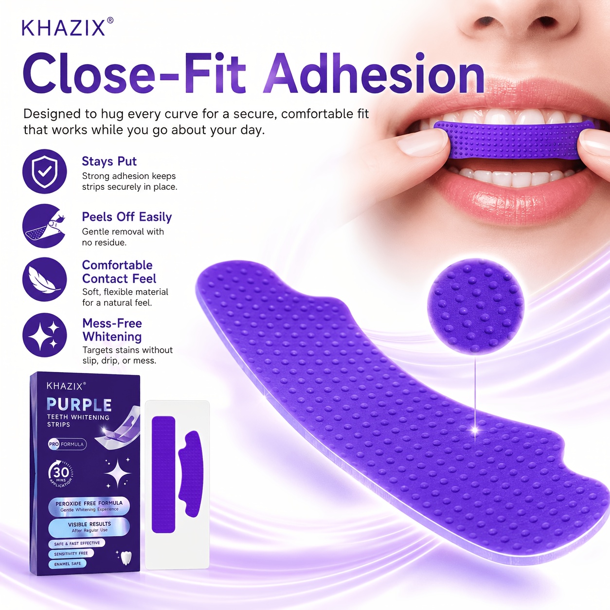 1/10pairs Purple Teeth Whiteni - Teeth Whitening Strips Permanent 评论和价格