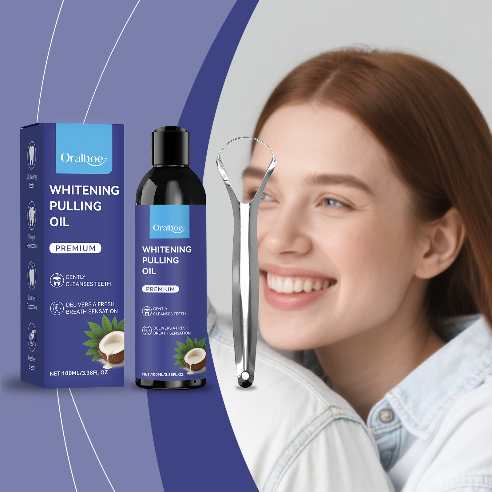 Coconut Pulling Oil With Tongu - Teeth Whitening Oil Pulling 评论和价格