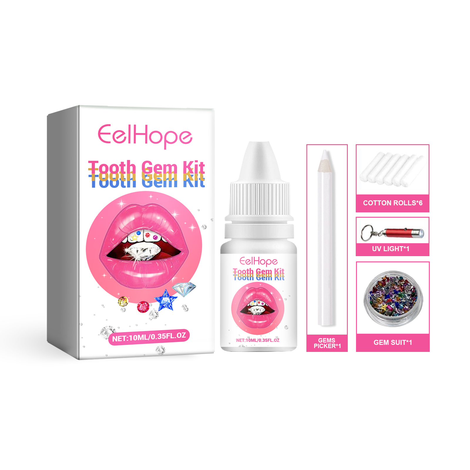 DIY Tooth Gems Kit With Glue A - Tooth Gem Kit 评论和价格