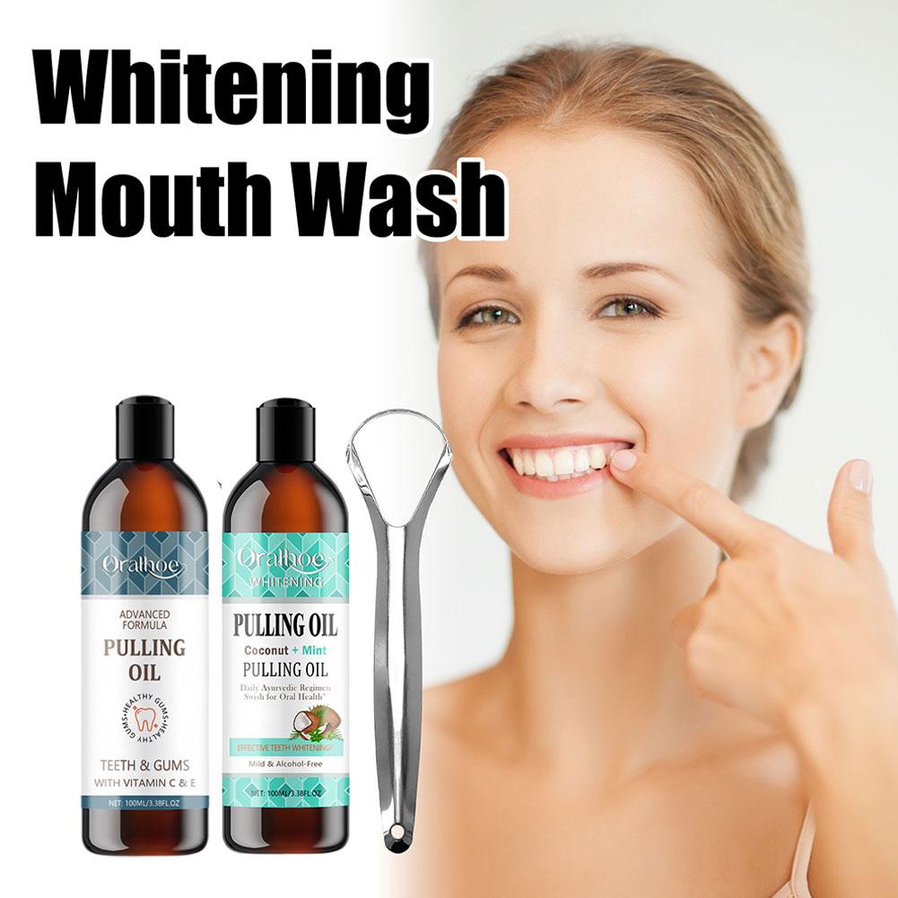Coconut Mint Pulling Oil Mouth - Teeth Whitening Oil Pulling 评论和价格