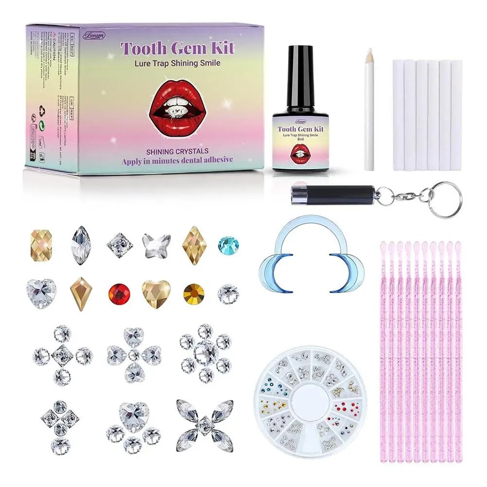 DIY Teeth Gems Kit Clear Preci - Tooth Gem Kit 评论和价格