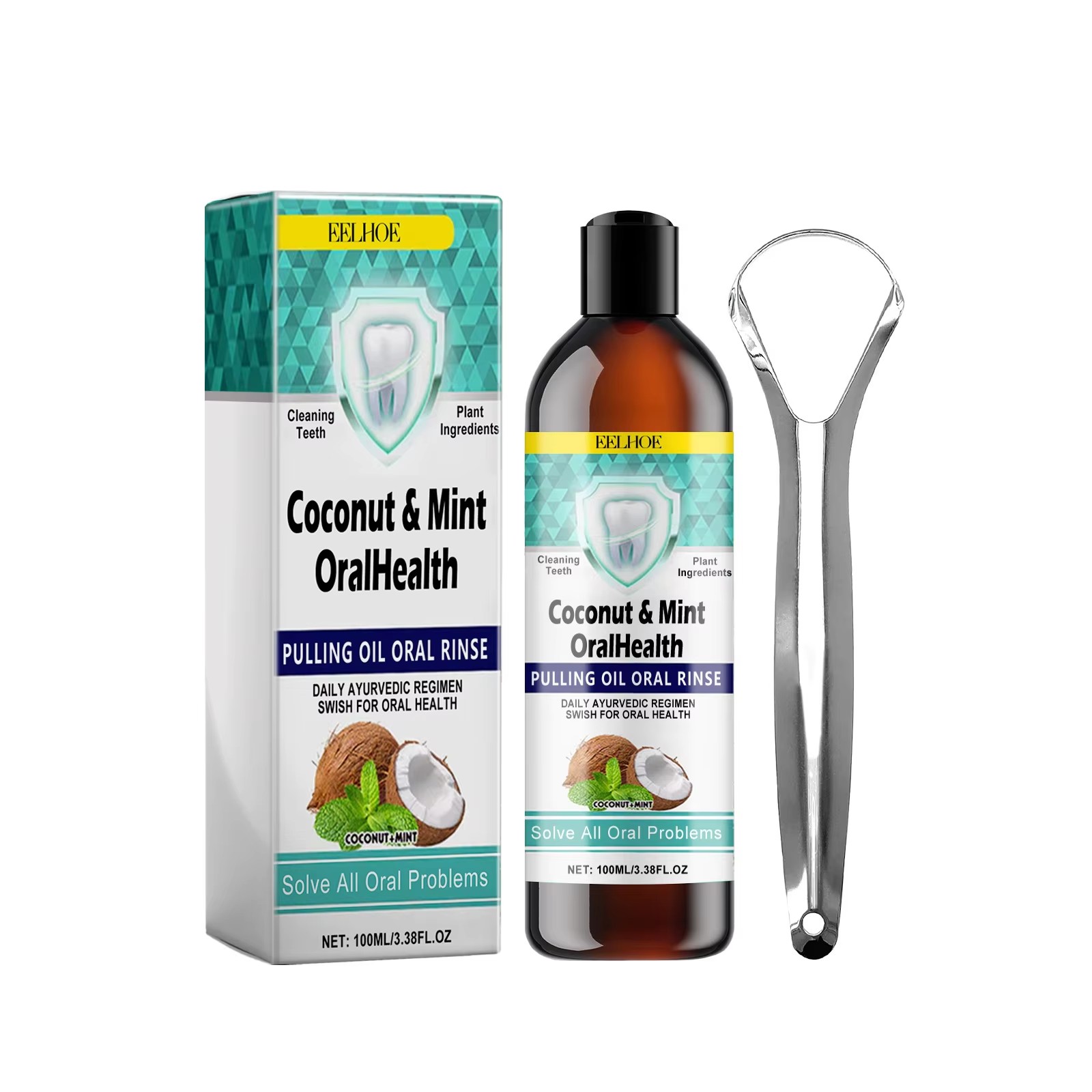 EELHOE Mint Coconut Oil Pullin - Teeth Whitening Oil Pulling 评论和价格