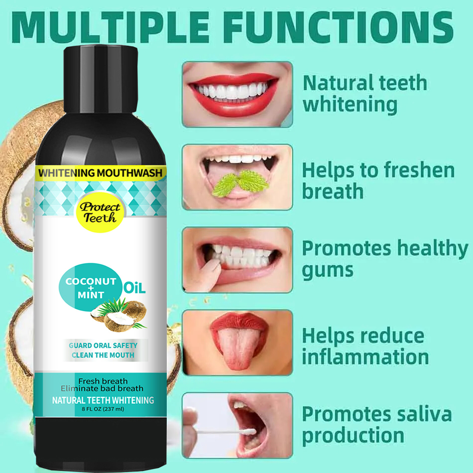 237ml Coconut Mint Pulling Oil - Teeth Whitening Oil Pulling 评论和价格