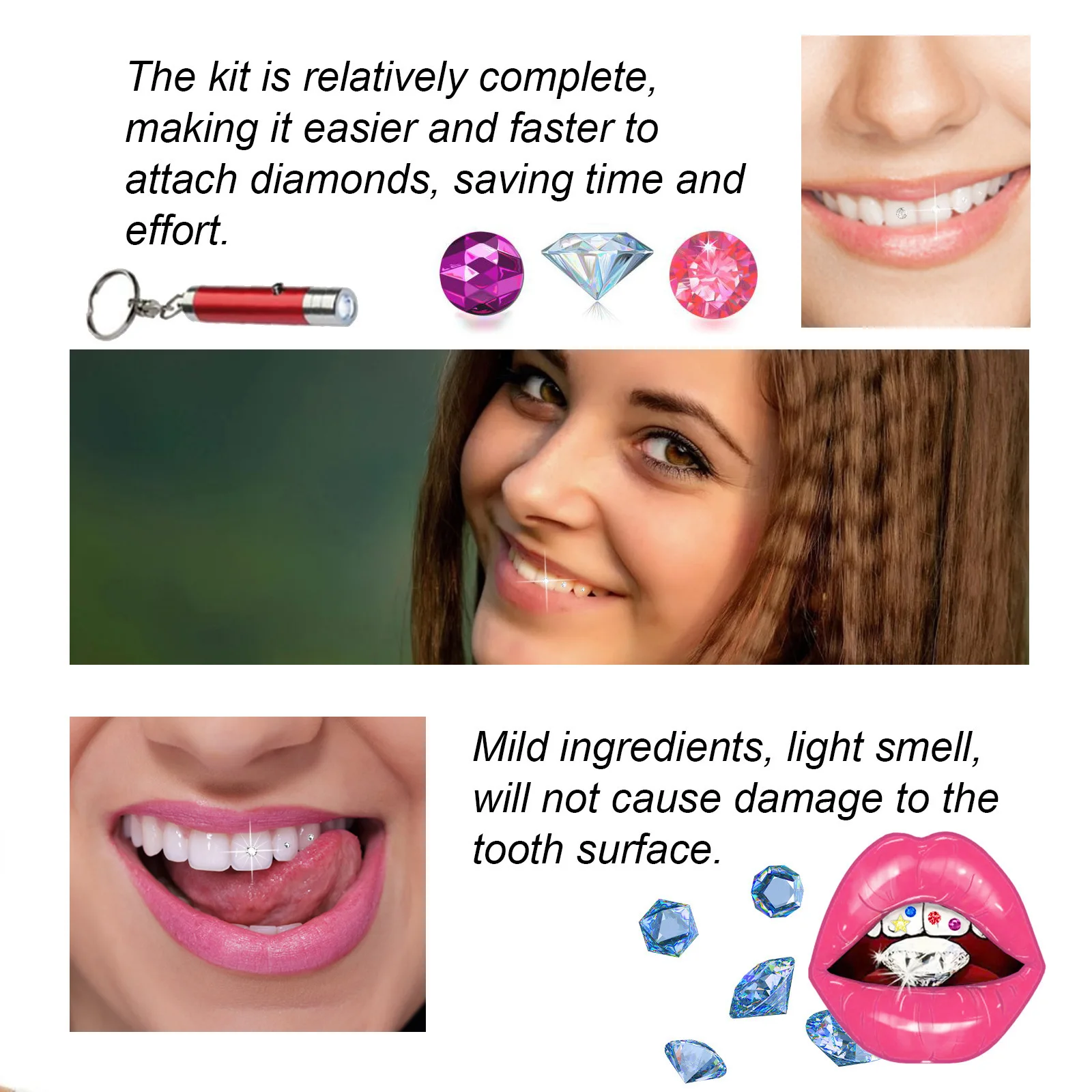 Tooth Jewelry Kit DIY Clear Pr - Tooth Gem Kit 评论和价格
