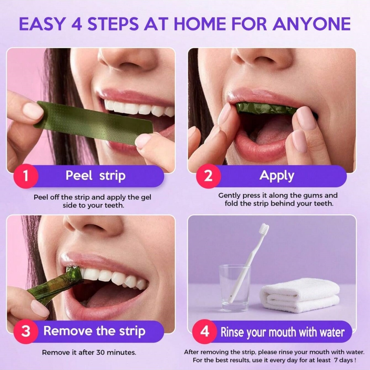 Deluxe Whitening Teeth Sticker - Teeth Whitening Strips Permanent 评论和价格