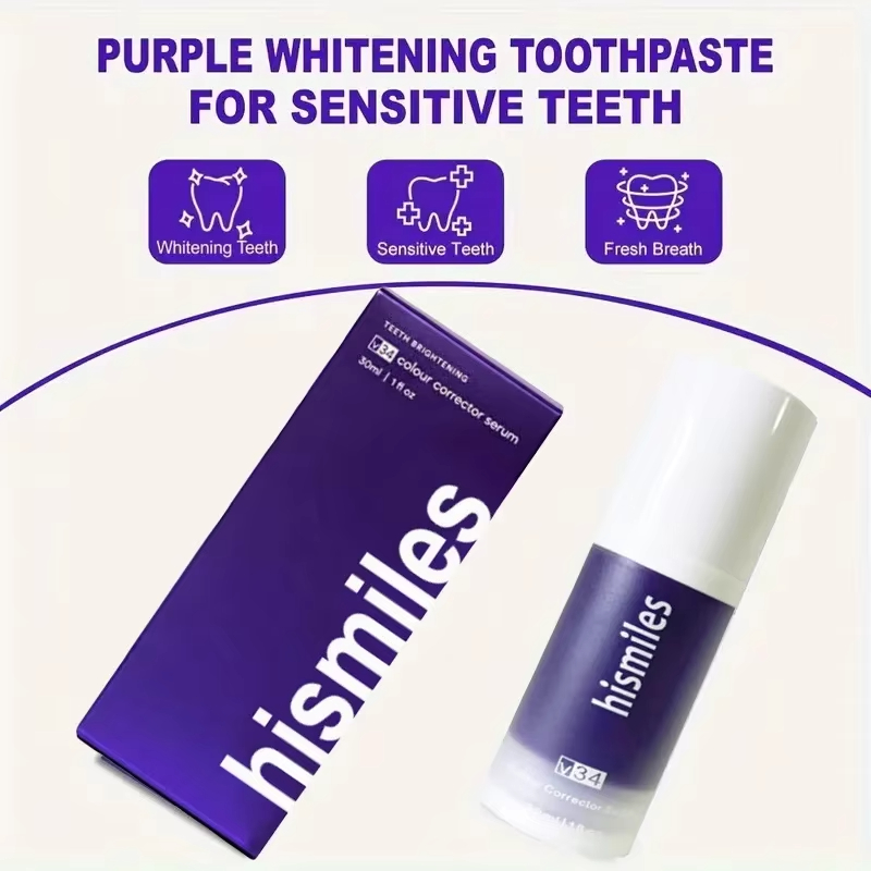 Purple Whitening Toothpaste De - Teeth Whitening Hismile 评论和价格