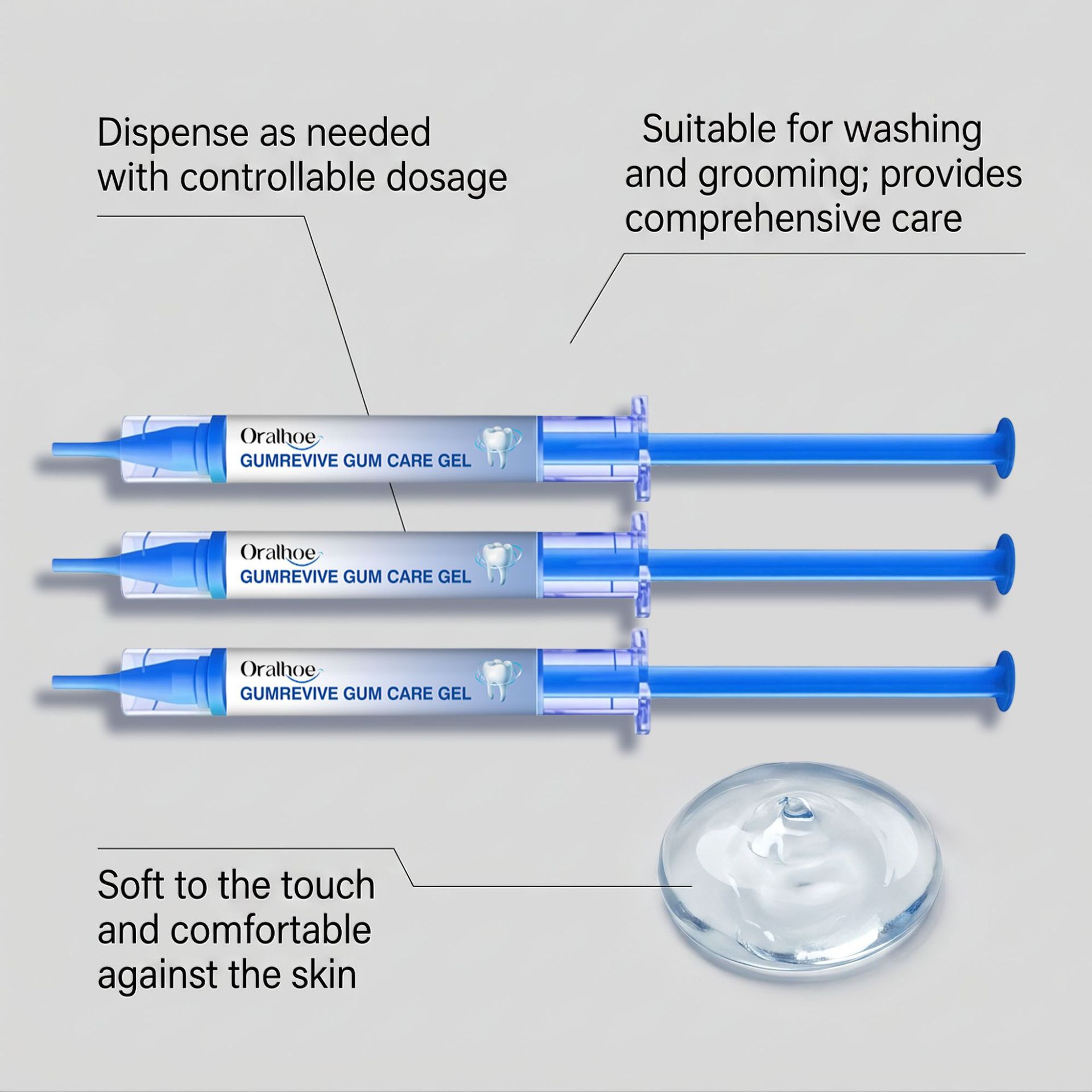 Gum Care Gel 3Pcs 9ml Oral Cle - Teeth Whitening Gel Syringes 评论和价格
