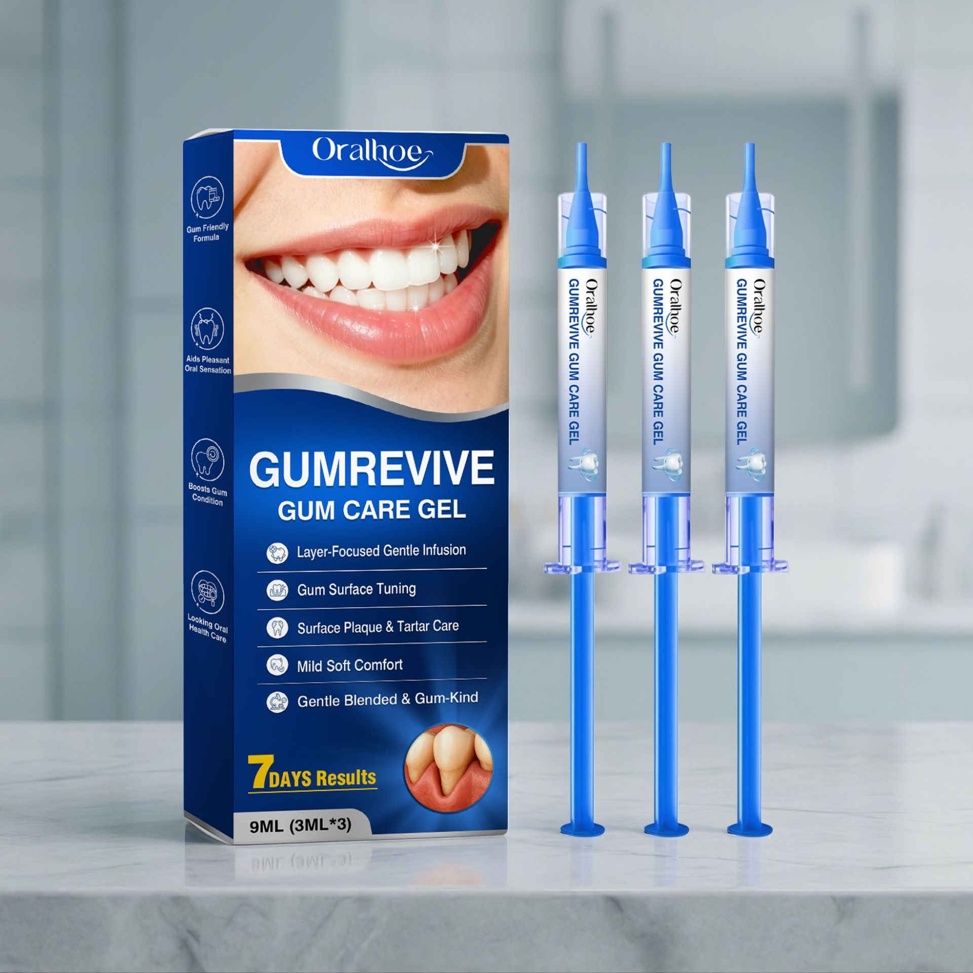Gum Care Gel 3Pcs 9ml Oral Cle - Teeth Whitening Gel Syringes 评论和价格